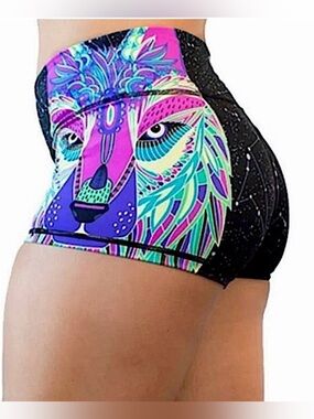 Feed Me Fight Me Black Wolf Shorts Size Medium CrossFit